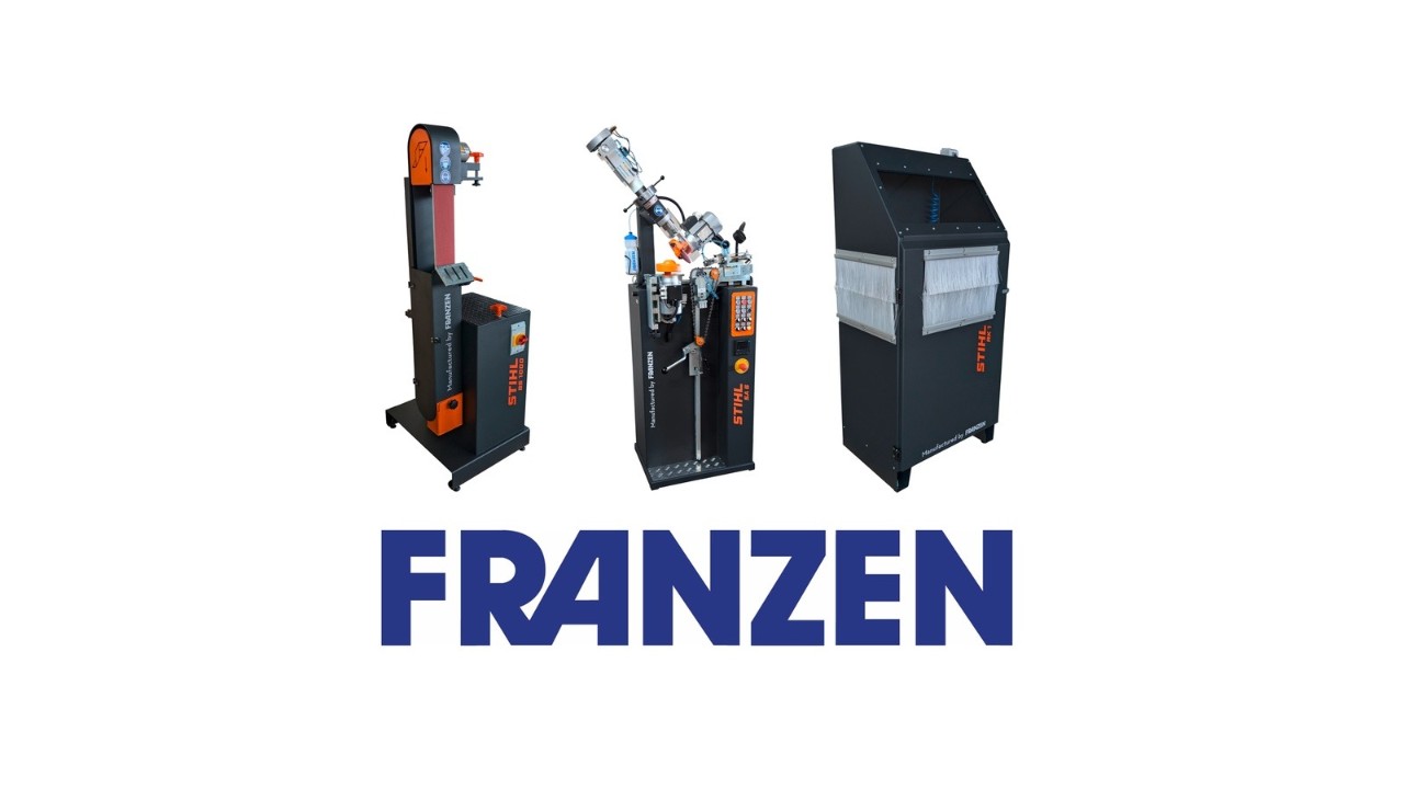 Logo der Marke Franzen darüber drei Geräte der Marke