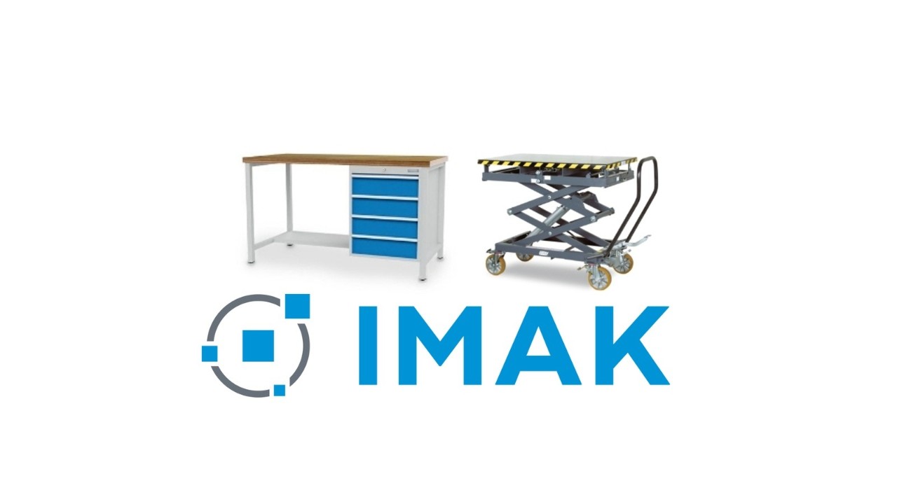 Logo der Marke IMAK darüber zwei Geräte der Marke