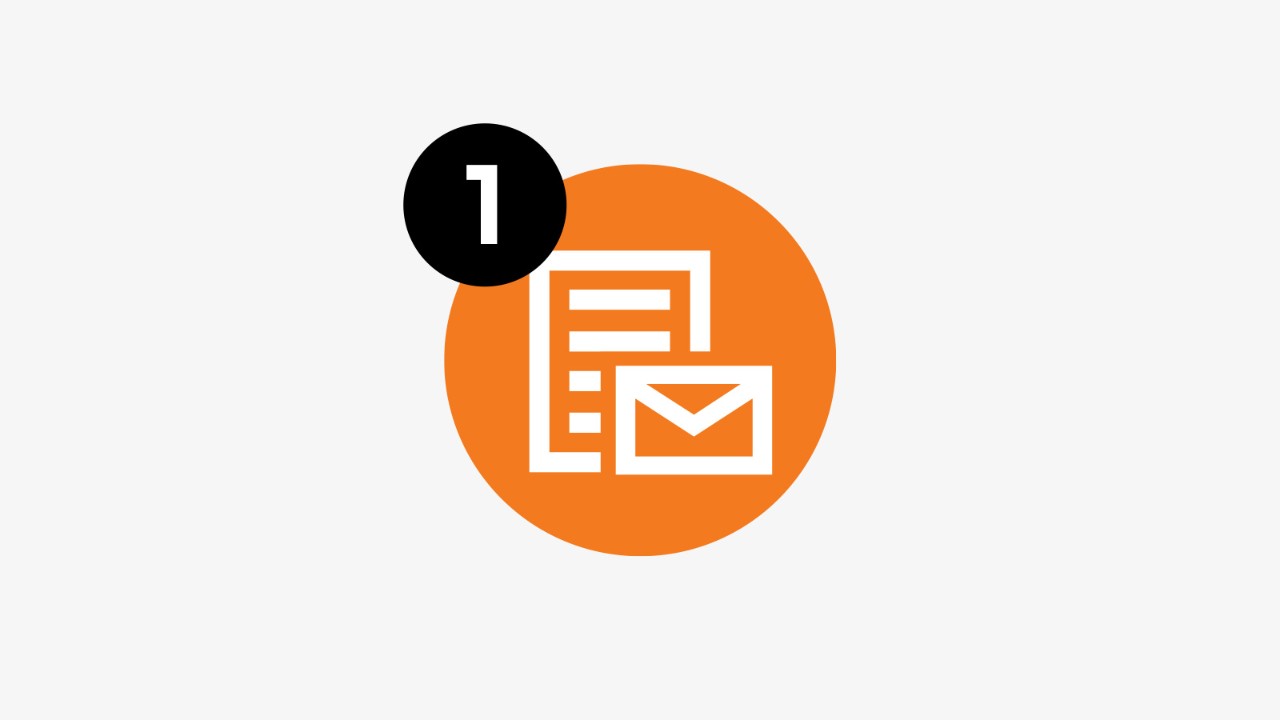 Icon Briefumschlag mit Brief 